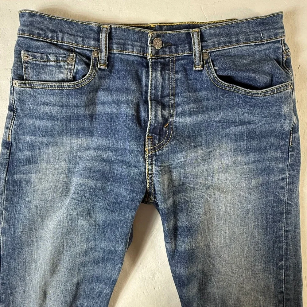 Levi‎ Strauss Co 502 Jeans Mens Blue Regular Fit Stretch Denim Waist 32